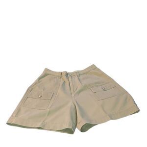 Regatta Women's Flap Pockets High Rise Cargo Shorts Khaki Tan Size 10